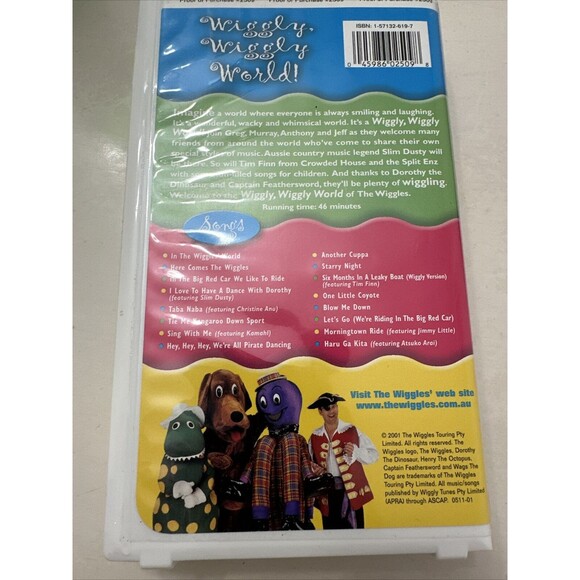 VTG The Wiggles Wiggly, Wiggly World VHS Hard Plastic Clamshell Mm72 - Picture 4 of 5
